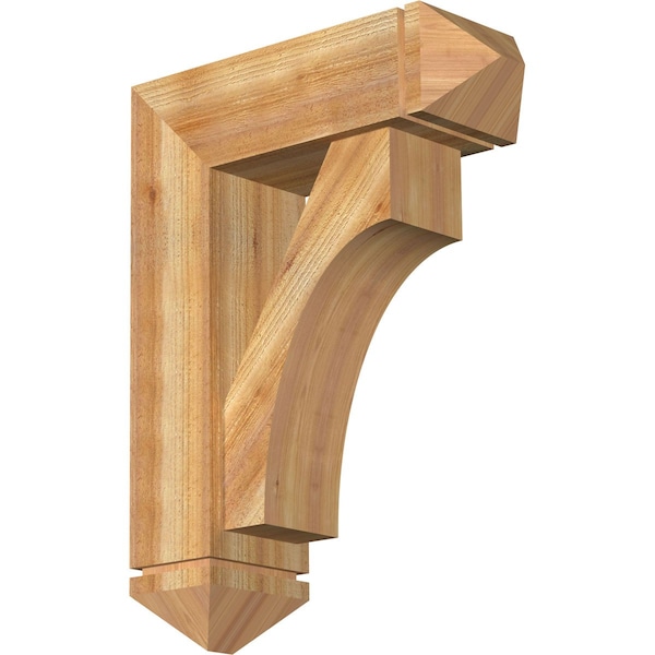 Ekena Millwork Westlake Arts and Crafts Rough Sawn Bracket w/ Offset Brace, Western Red Cedar, 8"W x 24"D x 32"H BKT0806X24X32WTL03RWR - main